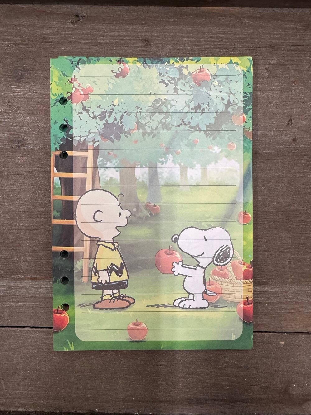 Charlie Brown Snoopy Size A5 Refill Stationery Paper
